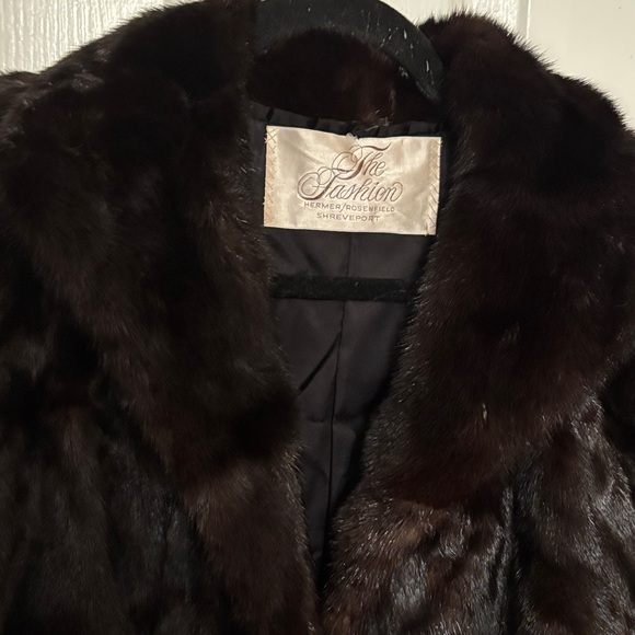 Vintage The Fashion Hermes/Rosenfield Shreveport Black Mink Coat 10-12 - Picture 3 of 13